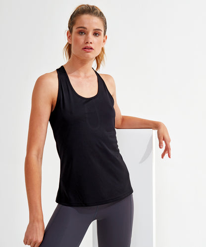 Black - Women's TriDri® yoga knot vest