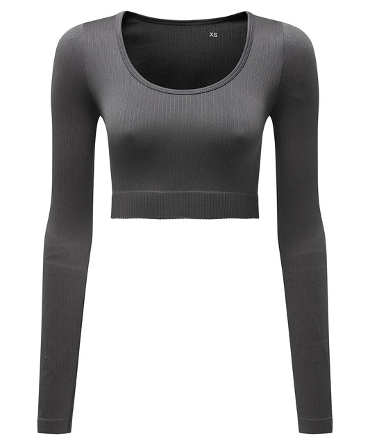 Women's TriDri® ribbed seamless 3D fit" crop top"