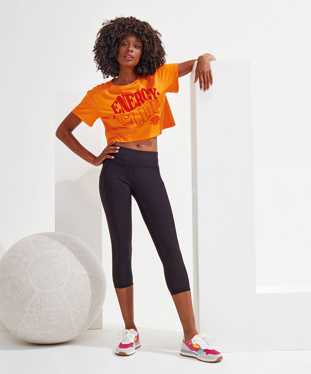 Black - Women's TriDri® recycled performance leggings 3/4 length