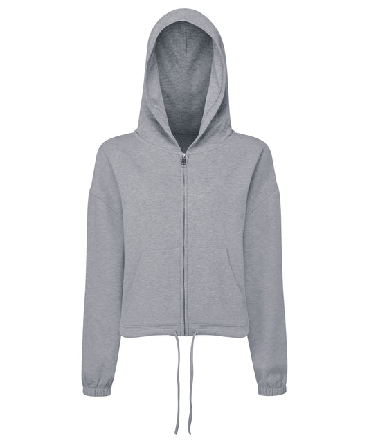 Women's TriDri® recycled cropped oversize full-zip hoodie