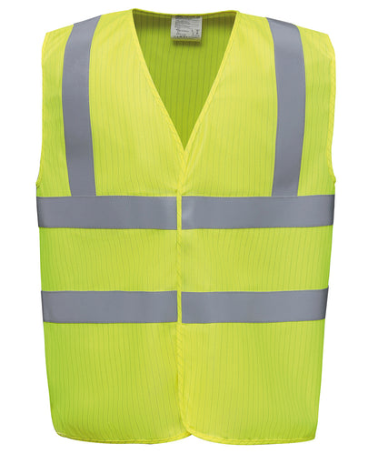 Yellow - Hi-vis flame-retardant anti-static waistcoat (HVW100ASFR)