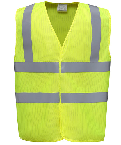 Yellow - Hi-vis flame-retardant anti-static waistcoat (HVW100ASFR)
