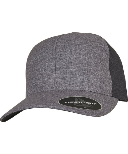 Melange Blue /Melange Charcoal - Flexfit Delta® carbon 2-tone cap (180T)
