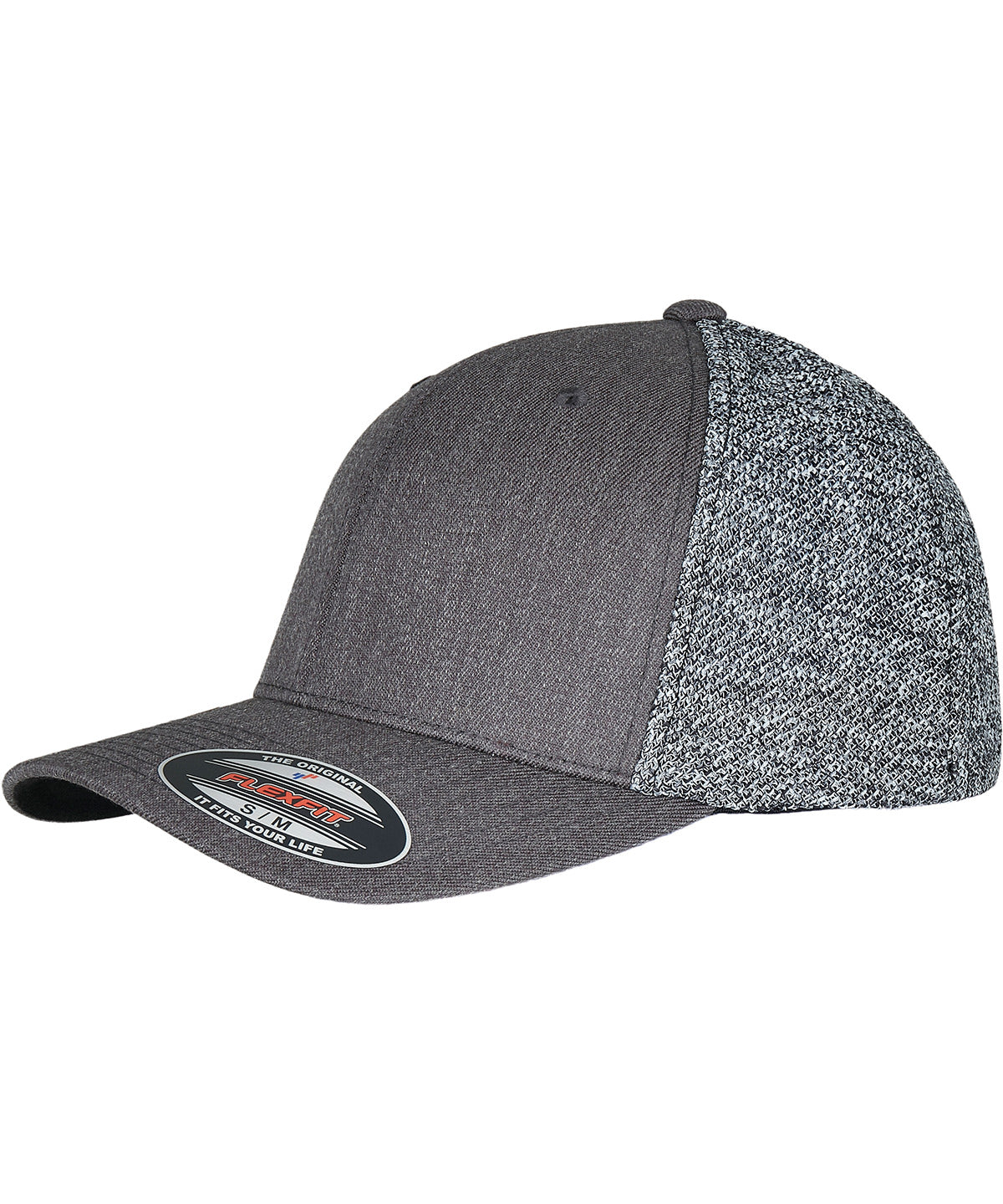 Black/Grey Melange - Flexfit trucker melange mesh (6511MM)