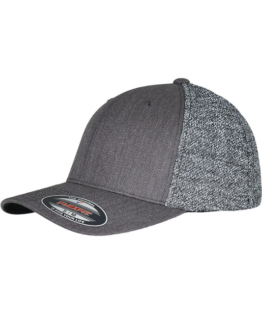 Black/Grey Melange - Flexfit trucker melange mesh (6511MM)